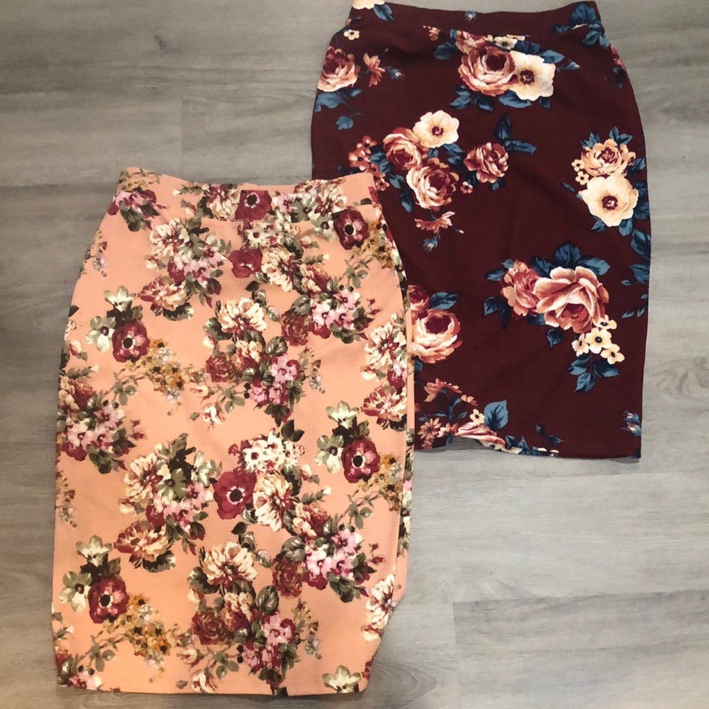 Two floral midi pencils bundle